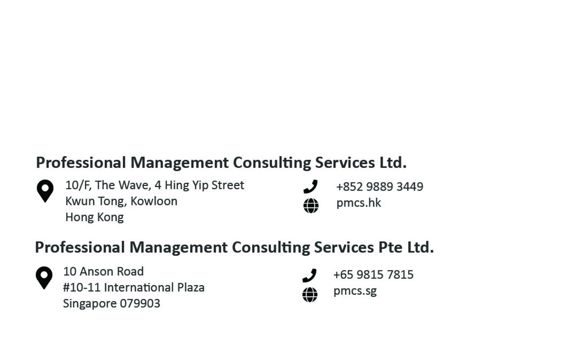 KF Cheng - PMCS HK Business Card (Back)